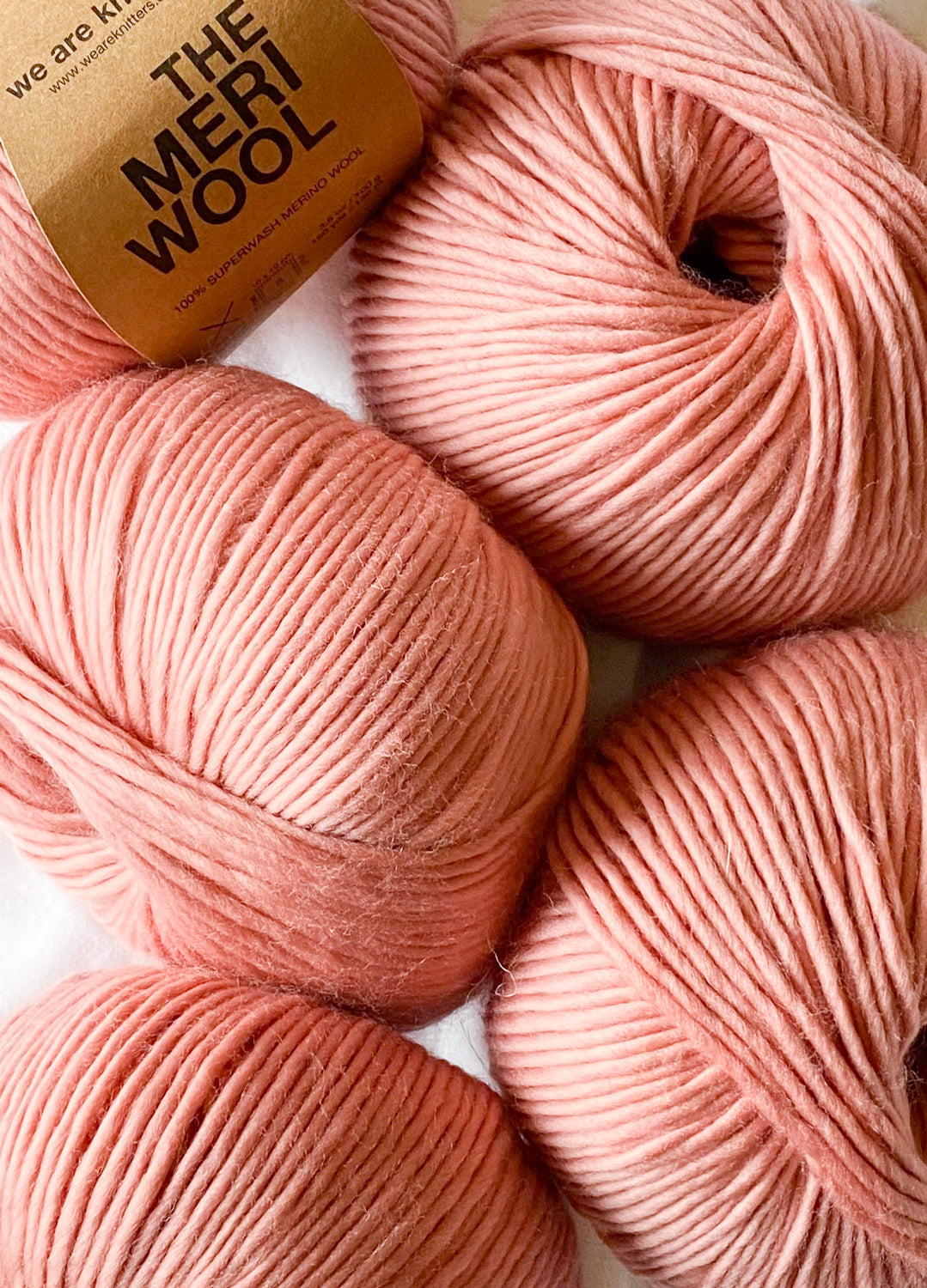 5 pakker med Meriwool-garnnøster