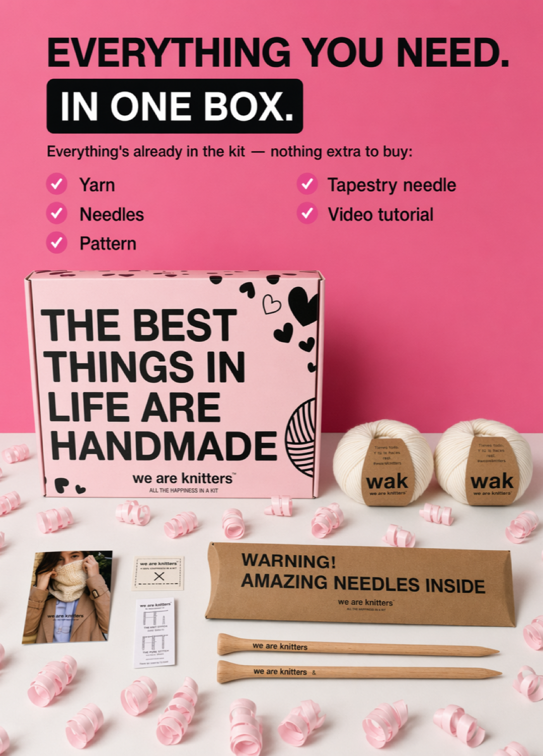 Snood - Beginner Sampler Kit - Learn The Basics Knitting Kit