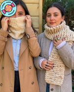 2 Kits Bundle | Knitting Stitch Sampler Kit Make your first Snood + Dinka Scarf - Yummy Yarn Version