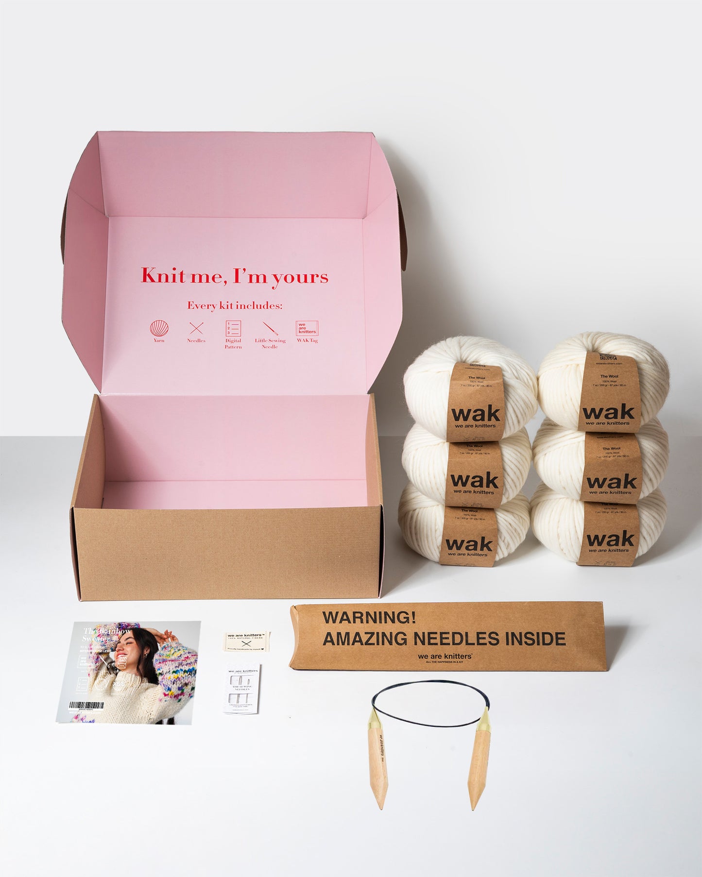 2 Kits Bundle | Simone Cardigan + Rainbow Sweater - Yummy Yarn Version