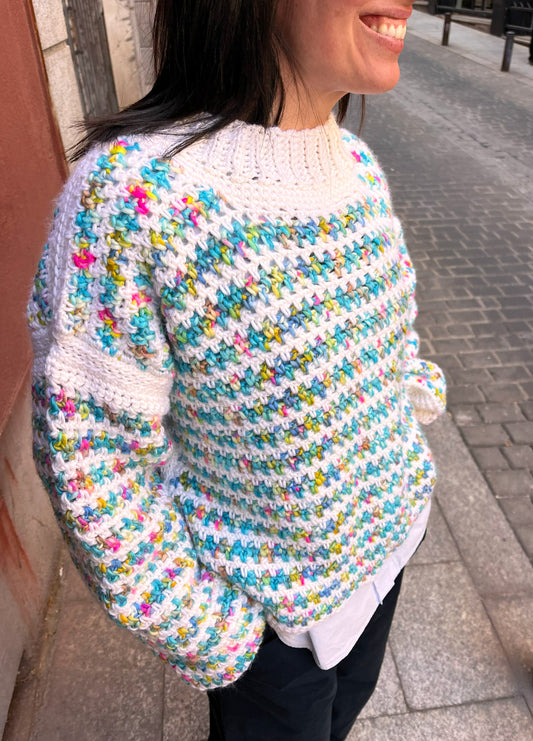 Stripe a Pose Sweater Kit x @crochethighway - Yummy Version