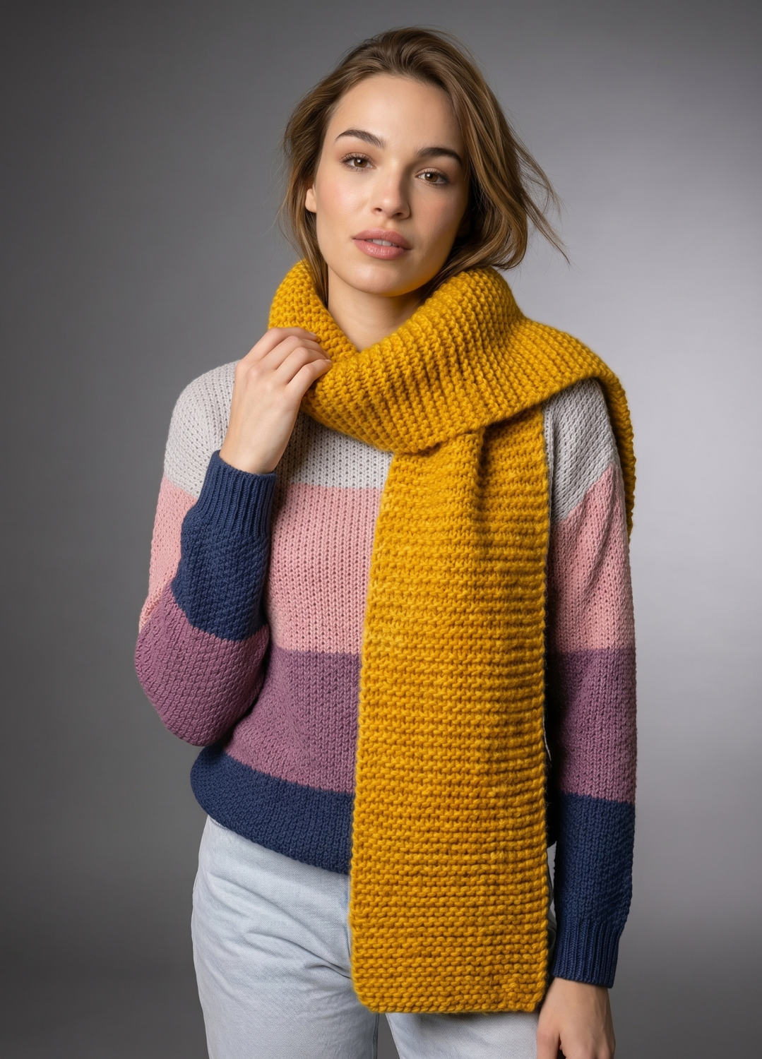 Vega Scarf Kit - Yummy Yarn Fine Version