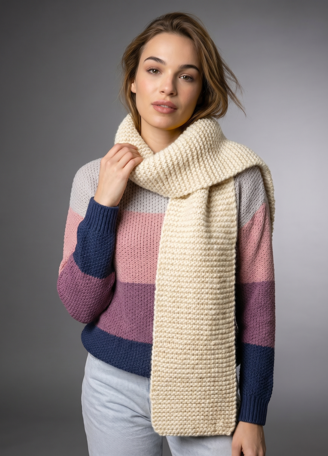 Vega Scarf Kit - Yummy Yarn Fine Version