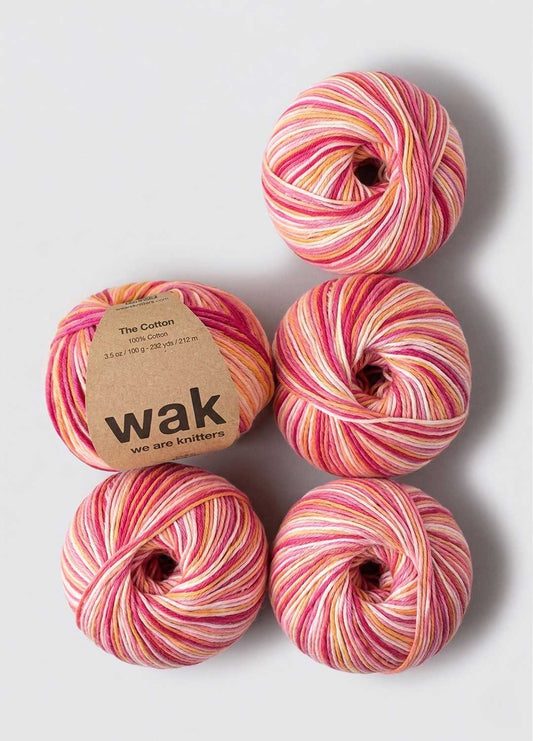 5-pakning med garnnøster av bomull