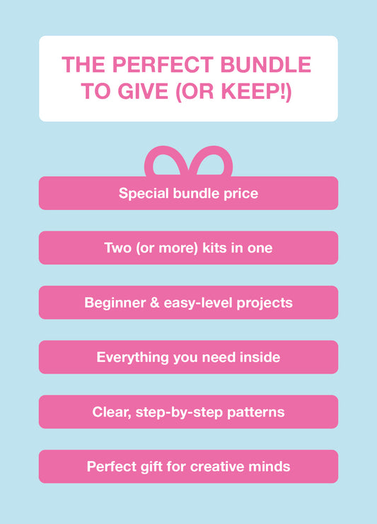 2 Kits Bundle | Simone Cardigan + Rainbow Sweater - Yummy Yarn Version