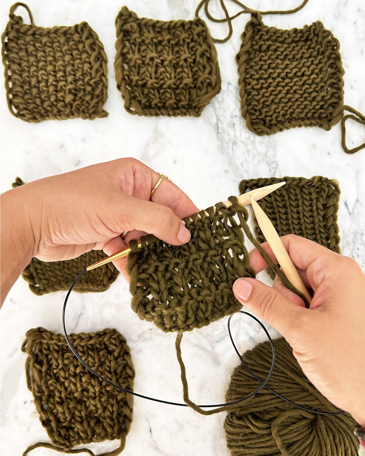 Stitch Sampler Kit: Learn The Basics Knitting Kit - Make your first Snood