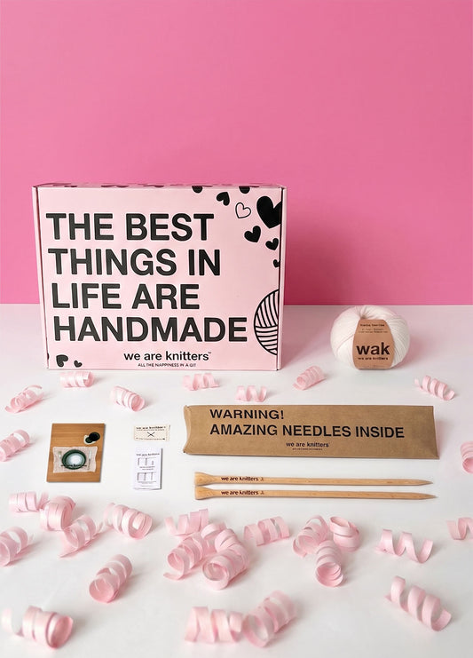 Stitch Sampler Kit: Learn The Basics Knitting Kit - Make your first Placemat & Coasters - Yummy Version