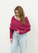 Easy Eyelet Sweater Scarf x @knitatude Kit - Yummy Yarn Fine Version