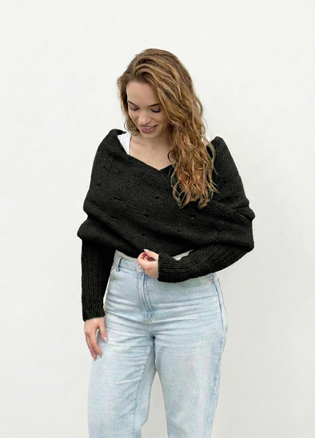 Easy Eyelet Sweater Scarf x @knitatude Kit - Yummy Yarn Fine Version