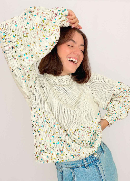 The Rainbow Dancing Queen Sweater Kit x @paula.on.knits