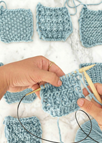 Stitch Sampler Kit: Learn The Basics Knitting Kit - Make your first Placemat & Coasters - Yummy Version