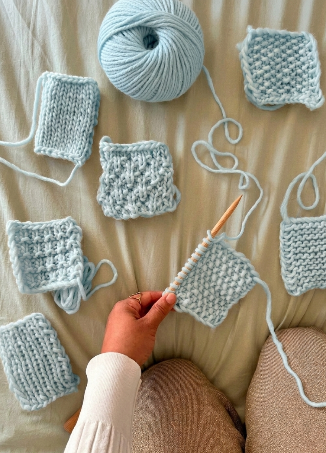 Stitch Sampler Kit: Learn The Basics Knitting Kit - Make your first Snood - Yummy Version