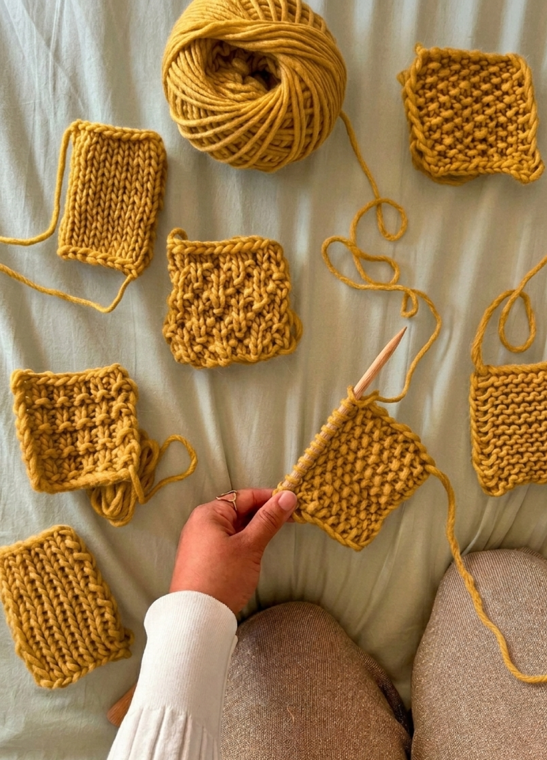 Stitch Sampler Kit: Learn The Basics Knitting Kit - Make your first Snood - Yummy Version